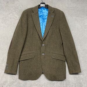 El Ganso Jacket Mens‎ 50 Brown Tweed Lana Wool 2 Button Elbow Patches